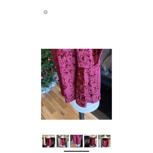 No Boundaries Juniors Burgundy velvet top, Small. Whimsigoth - Picture 5 of 6